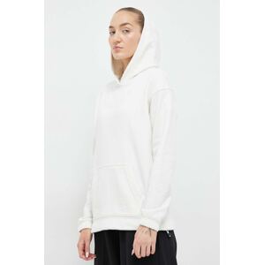 Dukserica Calvin Klein Performance Essentials boja: bež, s kapuljačom, glatka