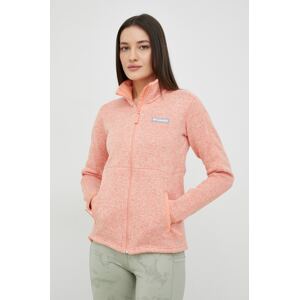 Sportska dukserica Columbia Sweater Weather za žene, boja: narančasta, melanž