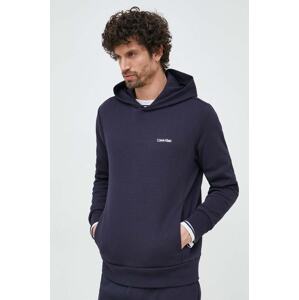 Dukserica Calvin Klein za muškarce, boja: tamno plava, s kapuljačom, glatka