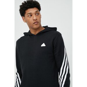 Dukserica adidas za muškarce, boja: crna, s kapuljačom, s tiskom