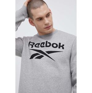 Dukserica Reebok IDENTITY za muškarce, boja: siva, s tiskom, H54793.100050273