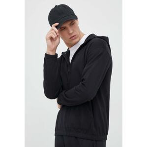 Dukserica za trening Calvin Klein Performance Essentials boja: crna, s kapuljačom, melanž