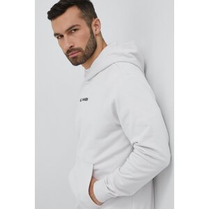 Dukserica Helly Hansen za muškarce, boja: siva, s kapuljačom, aplikacijom, 53924-699