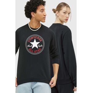 Dukserica Converse boja: crna, s tiskom, 10025471.A01-CONVERSEBL
