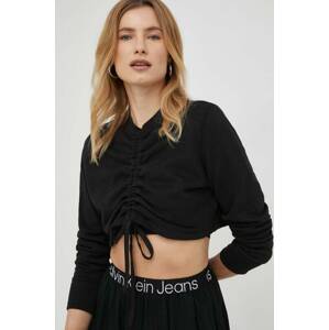 Dukserica Calvin Klein Jeans za žene, boja: crna, glatka