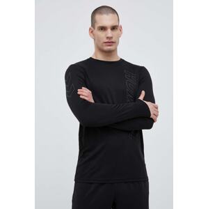 Majica dugih rukava za trening Hummel Topaz boja: crna, s tiskom