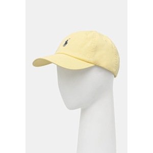 Pamučna kapa sa šiltom Polo Ralph Lauren boja: žuta, bez uzorka, 211912843