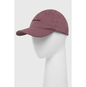 Kapa sa šiltom Calvin Klein Performance CK Athletic boja: bež, s tiskom
