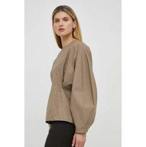 Pamučna majica By Malene Birger Maias za žene, boja: bež, glatka