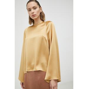 Bluza By Malene Birger Brynnas za žene, boja: žuta, glatka