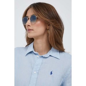 Lanena košulja Polo Ralph Lauren regular, s klasičnim ovratnikom, 211920516