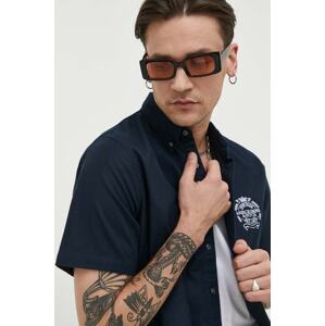 Košulja Abercrombie & Fitch za muškarce, boja: tamno plava, regular, o button-down ovratnikom