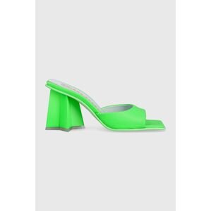 Natikače Chiara Ferragni CF3132_041 za žene, boja: zelena, s debelom petom, CF STAR HEEL 85
