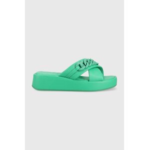 Natikače Mexx Lexi za žene, boja: zelena, s platformom, MXBN008203W