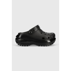 Natikače Crocs Classic Mega Crush Clog za žene, boja: crna, s platformom, 207988
