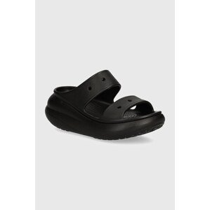 Natikače Crocs Classic Crush Sandal za žene, boja: crna, s platformom, 207670