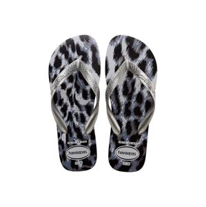 Japanke Havaianas TOP ANIMALS za žene, boja: siva, ravni potplat, 4132920.3499
