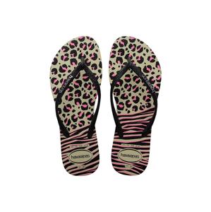 Japanke Havaianas SLIM ANIMALS za žene, boja: crna, ravni potplat, 4147964.0006