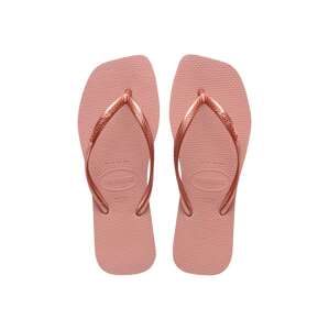 Japanke Havaianas SQUARE za žene, boja: ružičasta, ravni potplat, 4148301.3544