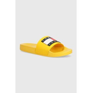 Natikače Tommy Jeans POOL SLIDE ESS za muškarce, boja: crna, EM0EM01191