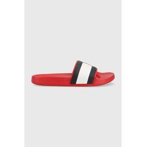 Natikače Tommy Hilfiger RUBBER TH FLAG POOL SLIDE za muškarce, boja: crvena, FM0FM04263