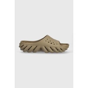 Natikače Crocs Echo Slide boja: smeđa, 208170.2G9-2G9