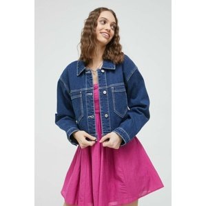 Traper jakna Abercrombie & Fitch za žene, boja: tamno plava, za prijelazno razdoblje, oversize