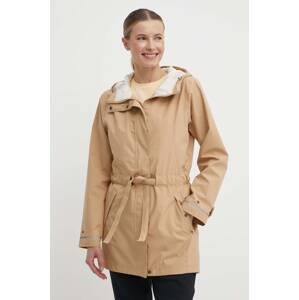 Parka Columbia Here and There za žene, boja: bež, prijelazno razdoblje