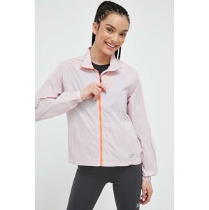 Jakna za trčanje New Balance Printed Impact Run Light Pack boja: ružičasta, za prijelazno razdoblje, oversize