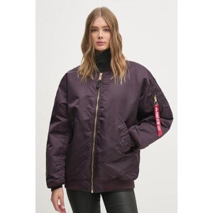 Bomber jakna Alpha Industries MA-1 CORE WMN za žene, boja: ljubičasta, za zimu, oversize