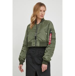 Bomber jakna Alpha Industries MA-1 BOXY WMN za žene, boja: zelena, za prijelazno razdoblje