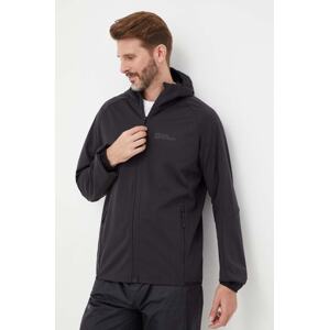 Outdoor jakna Jack Wolfskin Feldberg Hoody boja: crna