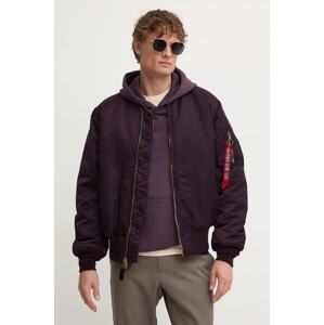Bomber jakna Alpha Industries za muškarce, boja: ljubičasta, za zimu