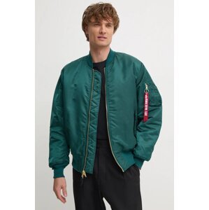 Bomber jakna Alpha Industries za muškarce, boja: zelena, za zimu