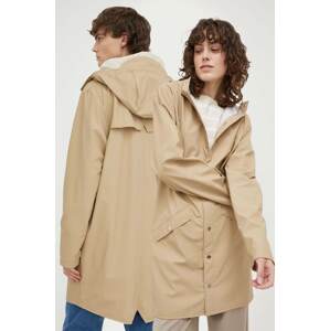 Kišna jakna Rains 12020 Long Jacket boja: bež, za prijelazno razdoblje, 12020.24-24Sand