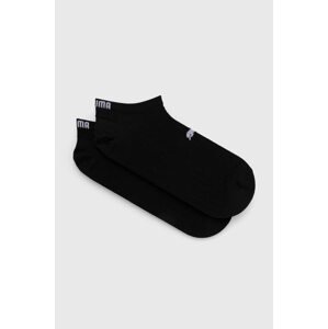 Čarape Puma 2-pack za žene, boja: crna