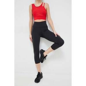 Tajice za trening Reebok Lux COLLECTION boja: crna, glatki materijal, HS7796.100028190