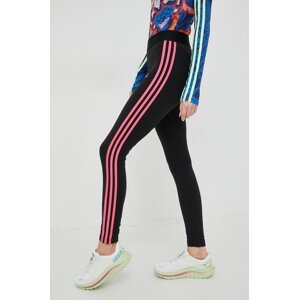 Tajice adidas za žene, boja: crna, s aplikacijom