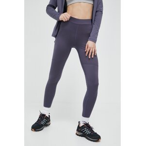 Sportske tajice Jack Wolfskin Berntal Tights za žene, boja: ljubičasta, glatki materijal
