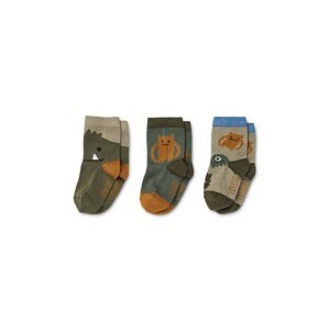 Dječje čarape Liewood 3-pack boja: bež