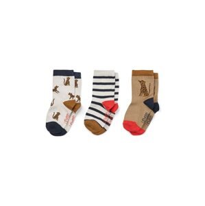 Dječje čarape Liewood 3-pack boja: bež