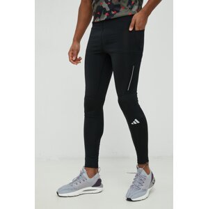 Tajice za trčanje adidas Performance Own the Run za muškarce, boja: crna, glatki materijal, HM8444