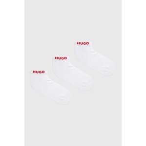 Čarape HUGO 3-pack za muškarce, boja: bijela, 50480217