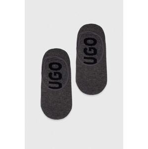 Čarape HUGO 2-pack za muškarce, boja: siva, 50491244