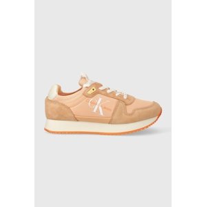 Tenisice Calvin Klein Jeans YW0YW00840 RUNNER SOCK LACEUP NY-LTH W boja: narančasta, YW0YW00840