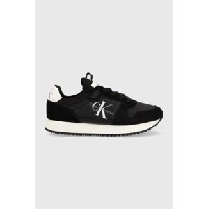 Tenisice Calvin Klein Jeans YW0YW00840 RUNNER SOCK LACEUP NY-LTH W boja: crna, YW0YW00840