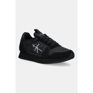 Tenisice Calvin Klein Jeans YW0YW00840 RUNNER SOCK LACEUP NY-LTH W boja: siva, YW0YW00840