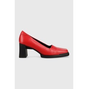 Kožne salonke Vagabond Shoemakers EDWINA boja: crvena, s debelom potpeticom