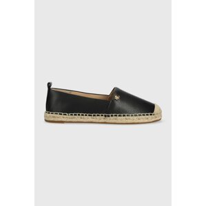 Kožne espadrile Lauren Ralph Lauren Cameryn IV boja: crna, 802905304001