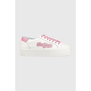 Kožne tenisice Chiara Ferragni Tennis Low boja: bijela, CF TENNIS LOW